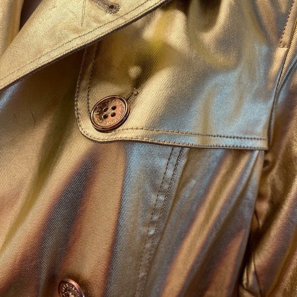 Ralph Lauren Metallic Trench Coat. - Picture 3 of 6